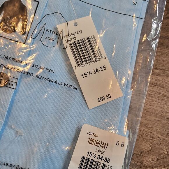 Kenneth Cole Reaction Slim Fit Solid Dress Shirt-LAKE-15.5-34/35 - Picture 5 of 5